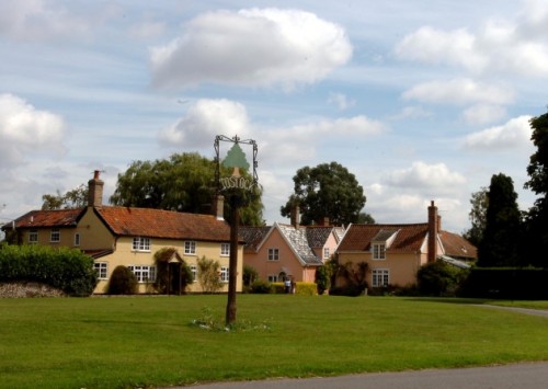 A view of The Green, Tostock